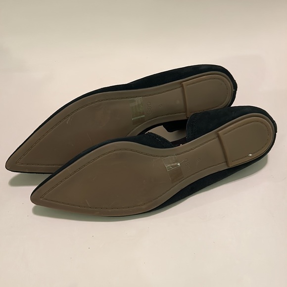 Gap Black Suede Pointy Toed Flats Sz 8 - Picture 5 of 8